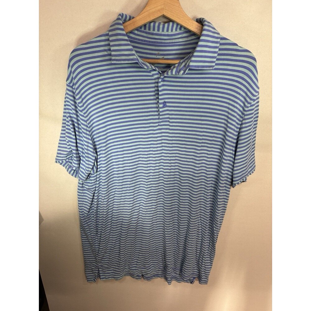 HEAD Short Sleeve Green Purple Stripe Golf Polo Shirt Men's Size XL